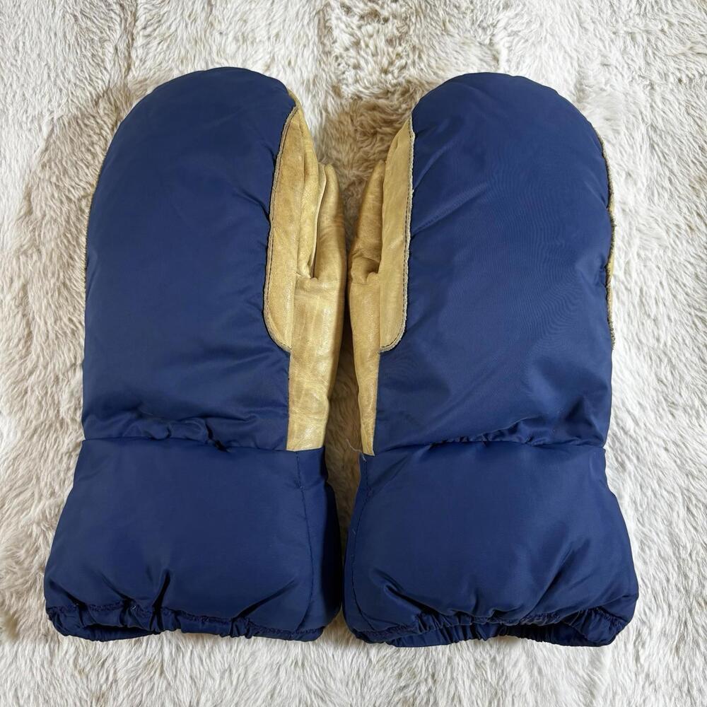 Vintage Frostline Kit Down Mittens Goose Down Horsehide Palm Made In Usa